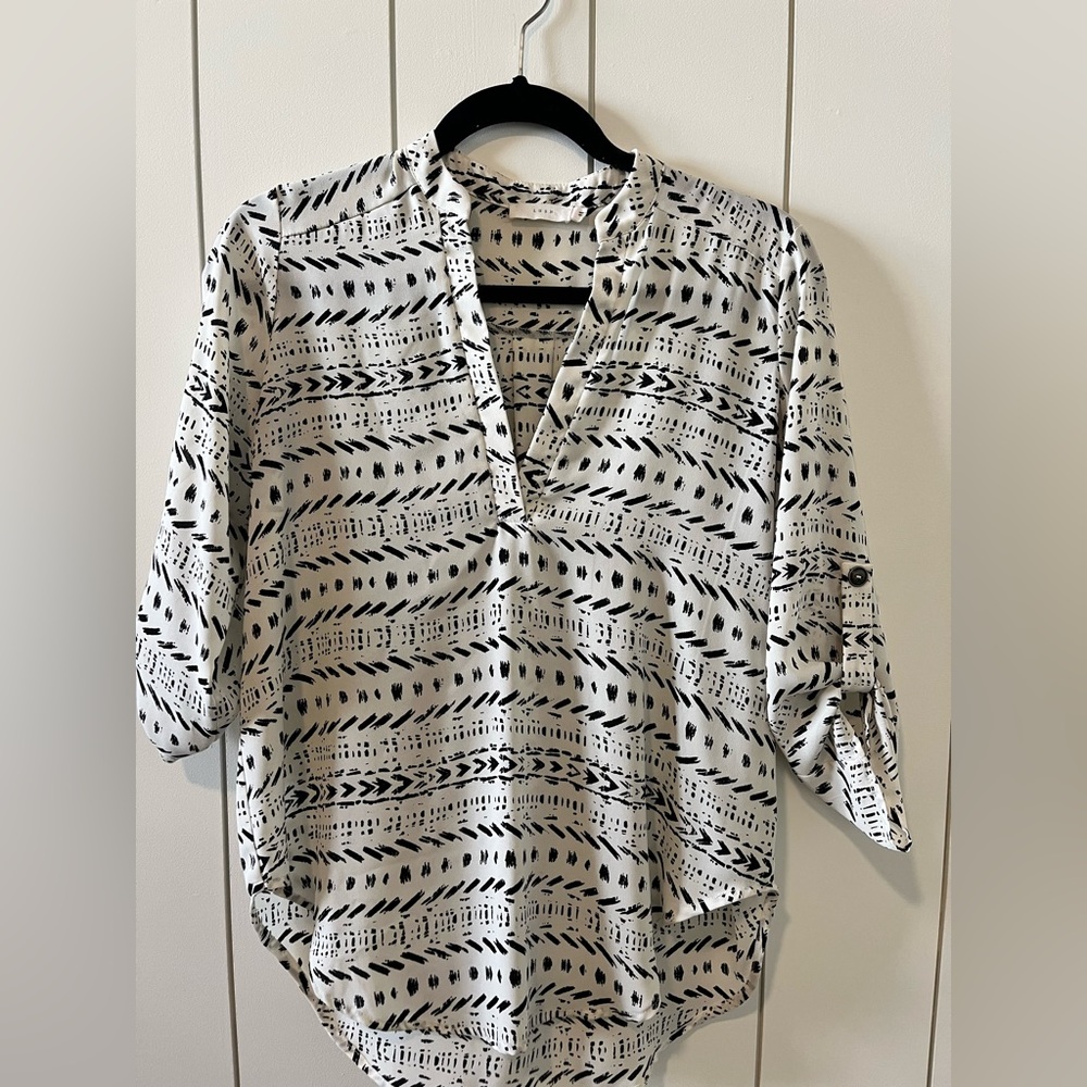 Lush Black and white blouse
